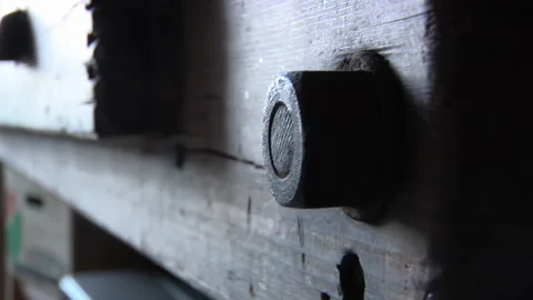 Workbench Made Of Wood Stock Footage 136341086