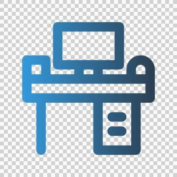 Workbench outline icon. with gradient colors suitable for interfaces Stock Illustration