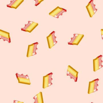 Workbench tools isometric icon seamless pattern Illustrazione stock