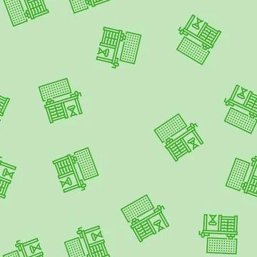 Workbench tools line seamless pattern Stock Illustration