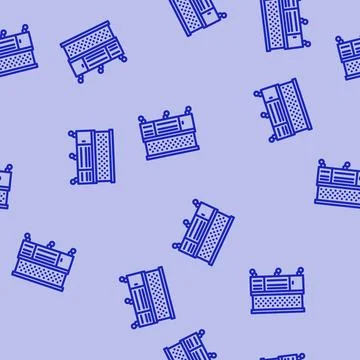 Workbench tools line vector seamless pattern Illustrazione stock