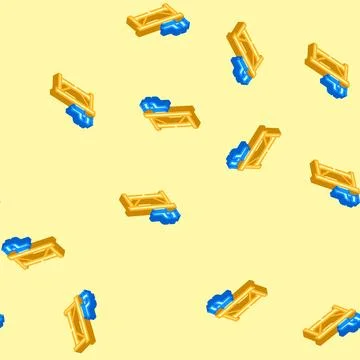 Workbench vice clamp garage isometric icon seamless pattern Illustrazione stock