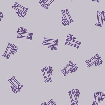 Workbench vice clamp garage line vector seamless pattern Stock Illustration