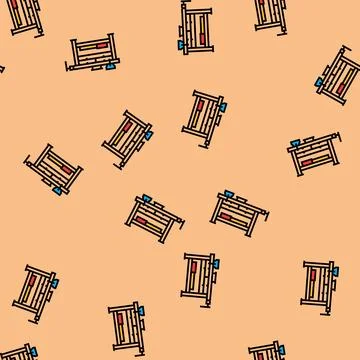 Workbench vice clamp garage vector seamless pattern Illustrazione stock
