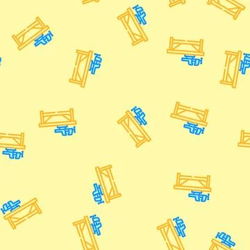 Workbench vice clamp garage vector seamless pattern Illustrazione stock