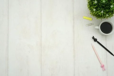 Workdesk_white Stock Photos