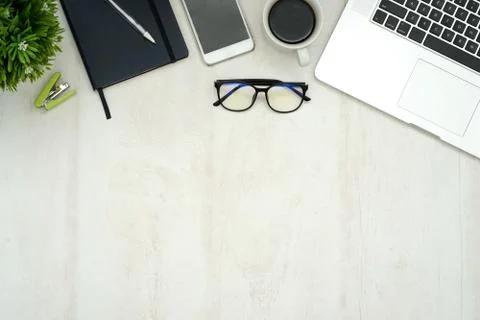 Workdesk_white11 Stock Photos