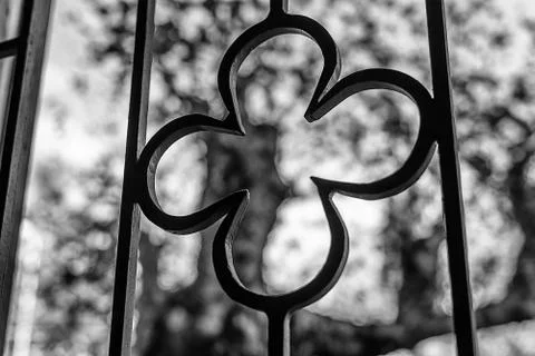 Worked iron_BW Stock Photos