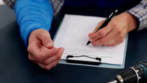 Worker Accident Insurance Disability Compensation Stock Footage 274764973
