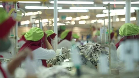Worker activity in a textile factory. 動画素材 320472616