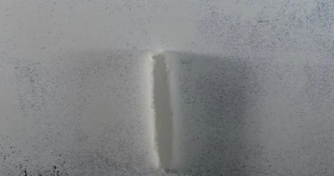 Worker applies white protective coating to wall with roller. Paint roller s.. Stock Footage 348442480