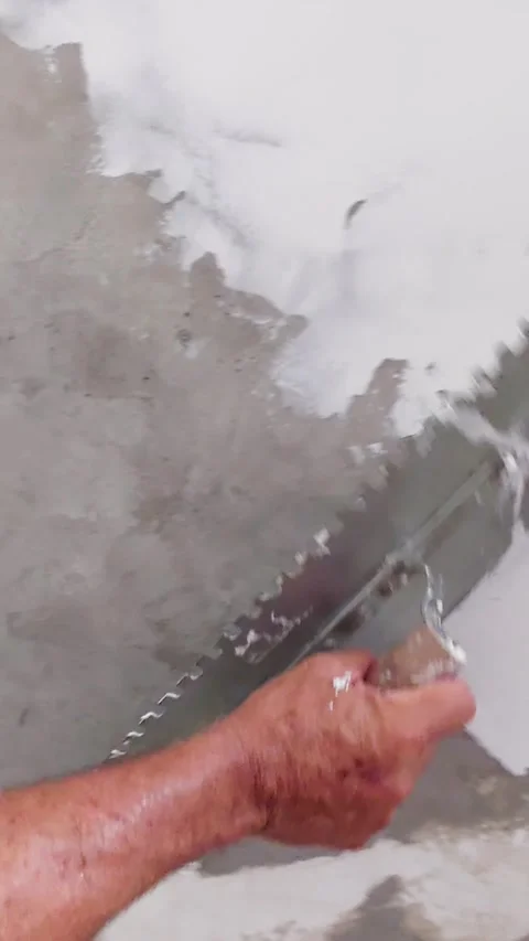 Worker applying spackle to wall Stock Footage 296664101