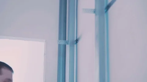 Worker are twisting the bolts Video stock 77351144