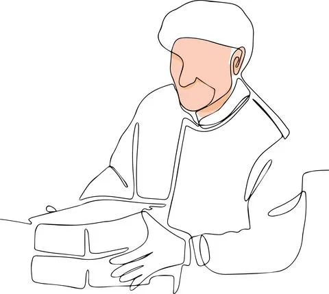 Worker in assembly line workshop Stock Illustration