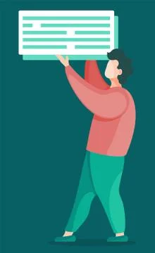 Worker Assistant Planning Business Time, project Ilustración de archivo