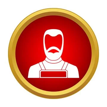 Worker avatar icon representing blue collar profession Ilustración de archivo