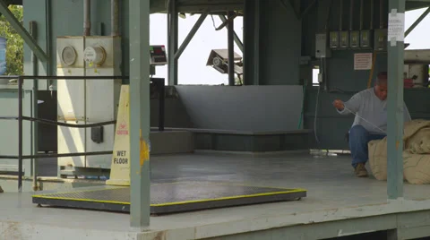 Worker Bagging Coffee Bag Stock Footage 35226195