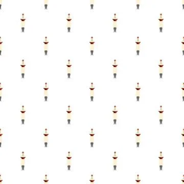 Worker with a bowl seamless pattern background design Illustrazione stock