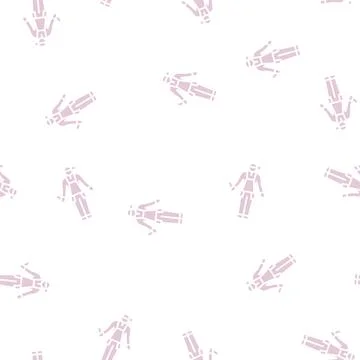 Worker builder glyph seamless pattern Stock Illustration