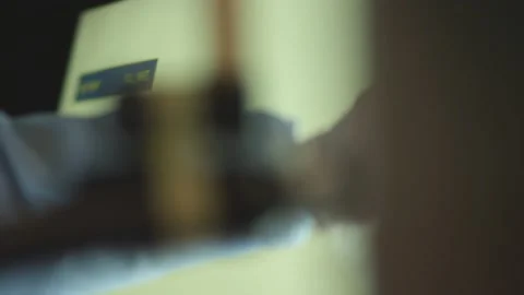 Worker checks lcd matrix of tv in laboratory Stock Footage 162364114