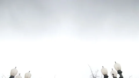 Worker cleaning path of Aspen Stock Footage 84506274