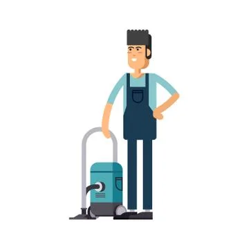 Worker of cleaning service Stock Illustration