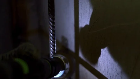 Worker cleans metal surface of corrosion. Polishing metal surface fittings. Stock Footage 78026892