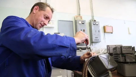 The worker collects the part of the aircraft. Stock Footage 86193653