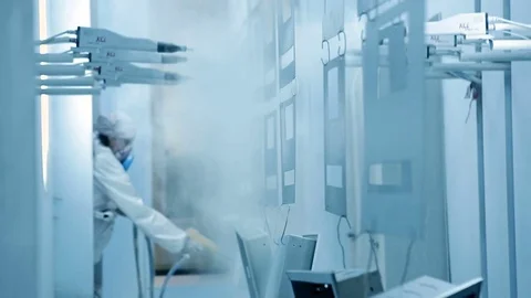 A worker is colouring details Stock Footage 73786013