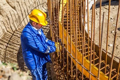Worker connecting frame Stock Photos