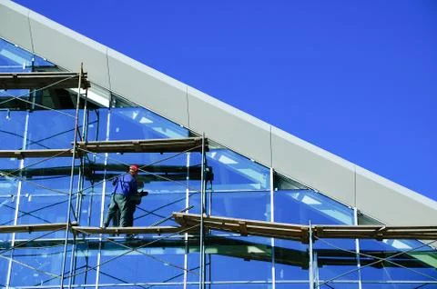 Worker at the construction site. Stock Photos