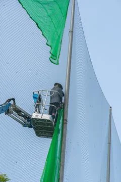 The worker on a construction site Foto stock