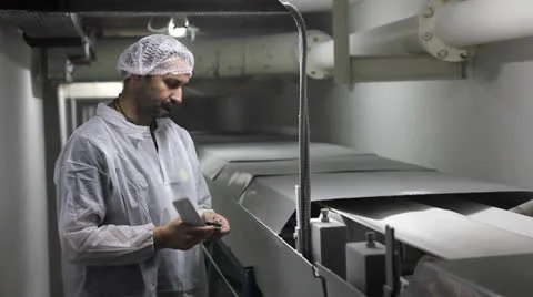 Worker controlling the quality of sugar Stock Footage 27167365