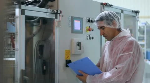 Worker controls the sugar packing machine Stock Footage 10334010