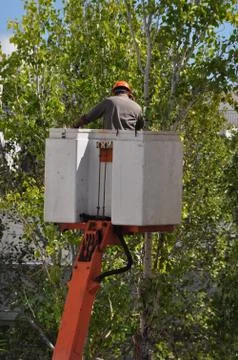 Worker on crane Photos