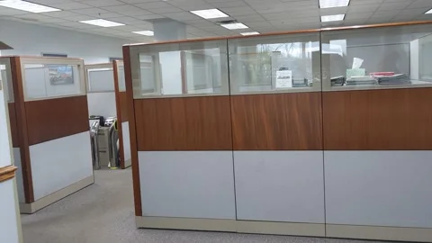Worker Cubicles Office Stock Footage 188275510
