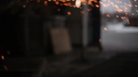 Worker Cuts Metal Angle Grinder Stock Footage 110202693