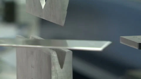 Worker cutting iron with machine Stock Footage 37091314