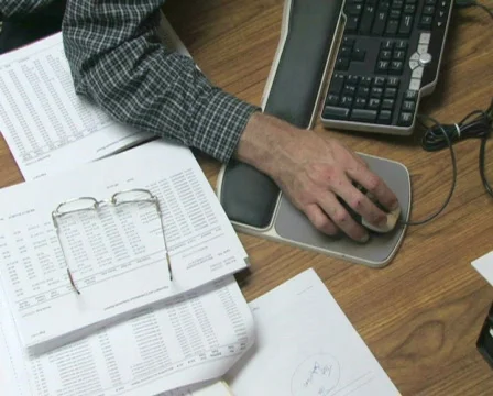 Worker at Desk Stock Footage 284957