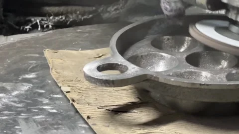 Worker doing grinding job in the factory  Stock Footage 276180790
