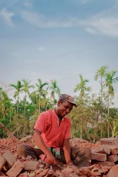 Worker doing his job Stock-Fotos