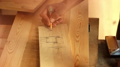 Worker draws a diagram Stock Footage 66720003