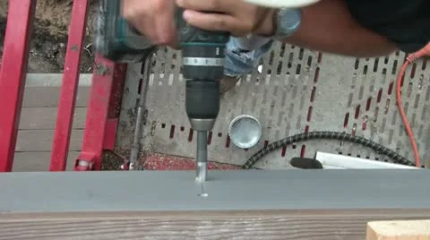 Worker Drills Hole 動画素材 12617107