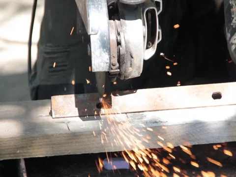 Worker drills a spark Stock Footage 78242084