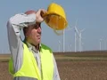 Worker Drink Water Thirsty Engineer Hot Summer Day Wind Turbines Farm Tired Man 4k or 4k+ Resolution