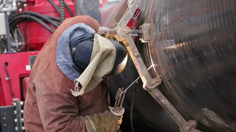 Worker engaged in the welding work Stockbeeldmateriaal 36167323