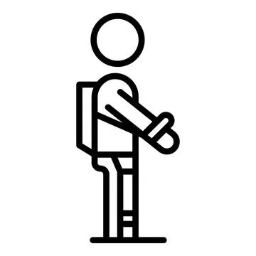 Worker exosuit icon outline vector. Exoskeleton suit Illustrazione stock