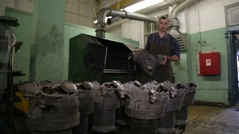 Worker at the factory. Stock Footage 86530117