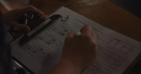 Worker Filling Out Log 스톡 동영상 105361638