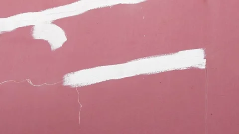 Worker fixing cracks on wall, spreading plaster using trowel, Repair cracked wal Stock Footage 232218285